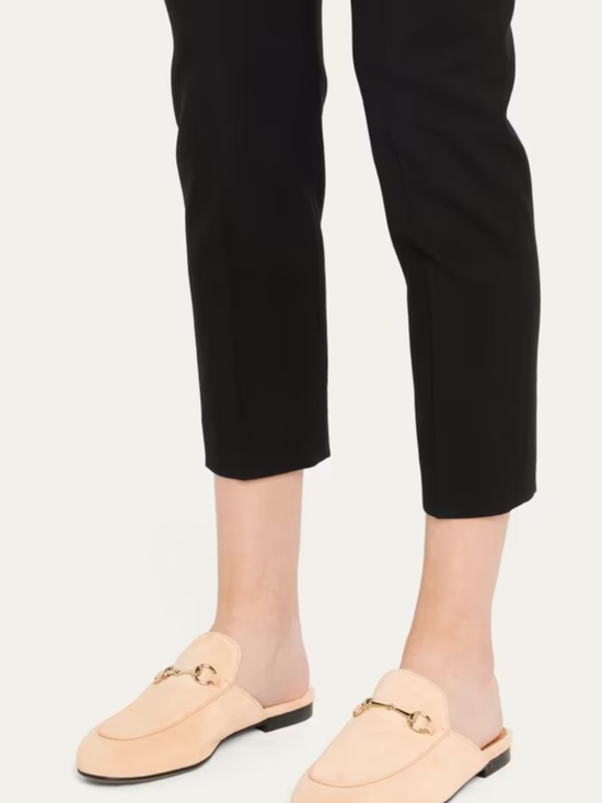 Gucci Pants - Gucci Peach Leather Backless Horsebit Loafers